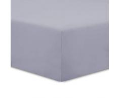 VISION Drap housse - 100% coton - Gris - 200 x 200 cm