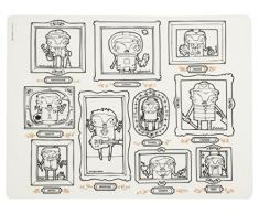 modern-twist MT 011328Â Enfants Grand Set de Table Si Je suis avec 4Â marqueurs, Silicone, Blanc, 40Â x 32Â x 1,12Â cm