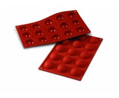 Silikomart 20.005.00.0060 SF005 Moule Forme Demi-Sphères 15 Cavités Silicone Terre Cuite