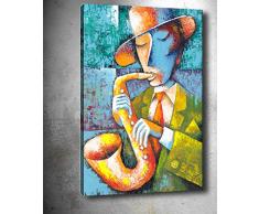 Bonamaison Peinture sur toile, multicolore, 40 x 60 cm - Conçu et fabriqué en Turquie