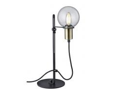 Trio Leuchten 500800132 Lampe de Table, MÃ©tal, Schwarz Matt/Bronzefarbig