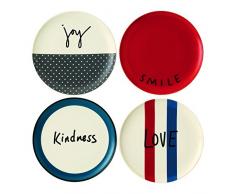 Royal Doulton Joy Assiette 21Â cm Lot de 4, Multicolore/colorÃ©, Lot de 4
