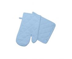 Soleil docre Panama Gant et Manique en Coton Panama Coton Bleu 20 x 20 cm