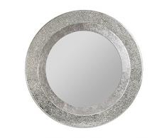 Burkina Home Decor 135002 Miroir Cracker, Bois, Argent, 106 x 3 x 106 cm