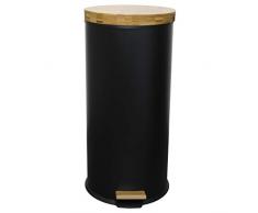 Poubelle à pédale 30L FOREST Noir