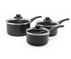 GreenChef Diamond Grip Doux de Casserole Ã revÃªtement antiadhÃ©sif, Aluminium, Noir, 20Â cm, 11.3Â x 21.8Â x 37.1Â cm