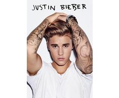empireposter 720689Â Justin BieberÂ âÂ WhiteÂ âÂ La Musique Star VIP, Maxi, Poster, Papier, Multicolore, 91,5Â x 61Â x 0,14Â cm