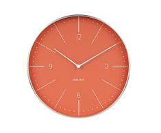 Karlsson KA5682OR Horloge Murale, Acier, Orange, Taille uniq