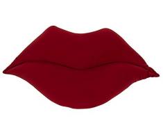 ootb Coussin de dÃ©co Bouche en Coeur, Rouge, 56 x 34 cm