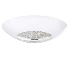 EGLO 92712 Plafonnier, Métal, E27, Chrome, Miroir, Blanc