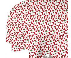 Soleil docre Nappe Toile cirÃ©e Rectangle 160X240 cm Fraises, PVC, Rouge