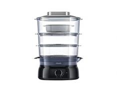 Philips Daily Collection HD9126/00 Cuiseur Vapeur Rotatif en Plastique, 50/60Â Hz Noir