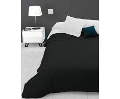 Soleil docre Adele, Couvre lit, jeté de canapé, Polycoton, Gris, 180 x 220 cm
