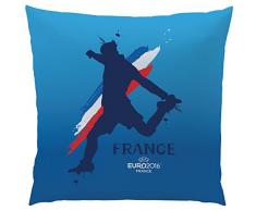 CTI Coussin 40X40 UEFA Player-ENVELOPPE 100% Polyester, Bleu