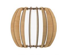 Applique Murale en Bois Nature et Verre Marron