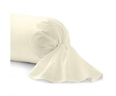 Essix - Taie de traversin Royal Line Percale de Coton Paille 43 x 190 cm