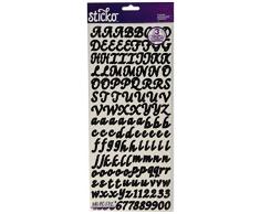 Ek Success 840/Pkg Petit Sticko Lettres/Chiffres Autocollant Value Pack-Noir, Or et Argent