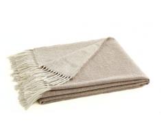 Blanc des Vosges PEROU Plaid, Alpaga, Galet, 130x170 cm