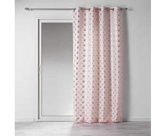 douceur dintÃ©rieur rideau a oeillets 140x260 cm polyester metallise goldy rose/or rose