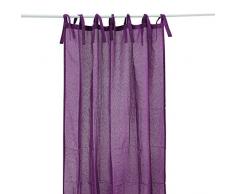 Thedecofactory 111253 Voilage, Polyester, Prune, 110 x 250 x 3 cm