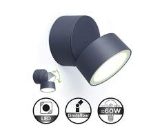 Lutec 563800003 Applique Trumpet 1L, Métal, Intégré, 11 W, Noir