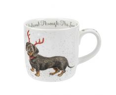 Portmeirion Home & Gifts Tasse en Porcelaine Anglaise Motif Teckel Multicolore 8,5 x 12 x 8 cm