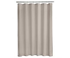AmazonBasics Rideau de douche en polyester Armure toile Gris tempête 183 x 200 cm