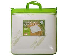 Oreiller Ergonomique 60x60 cm A mÃ©moire de Forme - Anti-Allergique Fibre de Bambou