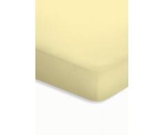 schlafgut Jersey-Elasthan Topper Drap Housse Coton, Camomille, 220 x 125 cm