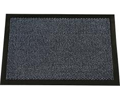 ID Mat Tapis Paillasson, Fibres polypropylÃ¨ne sur Semelle PVC, Bleu, 40 x 60 cm