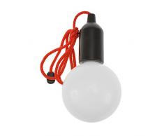 Incidence Paris 17596 AMPOULE CLIC LED XL-Noir, Plastique, 10 x H 19 cm