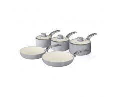 Swan SÃ©rie de 5 casseroles rÃ©tro, Aluminium, Gris, 31.50 x 48.00 x 15.00 cm