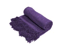 Thedecofactory 127169 Plaid, Viscose, Violet, 127 x 152 cm