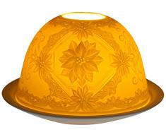 Him DL0030 ellÃ©bore - photophore en Porcelaine, Blanc CassÃ©, 12x12x8 cm