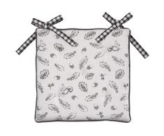 Clayre & Eef LIF29 Coussin de Chaise avec Mousse Gris 40 x 40 cm