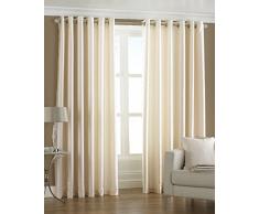 Riva Home Fiji Paire de Rideaux avec Åillets, crÃ¨me, 66 x 54 (168 x 137cm)