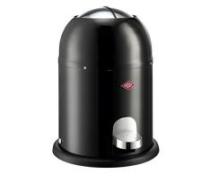 WESCO Mini Master Poubelle en tôle dacier revêtu par pulvérisation Noir 26,4 x 26,4 x 36 cm 6 l