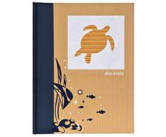 Innova Q2108149 Album Photo Adhésif 30 Pages Discovery Tortue, Carton, Beige, Blanc, Bleu, 33 x 26 x 3 cm