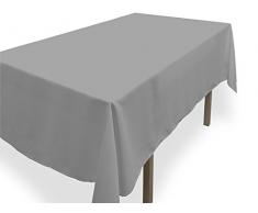 Soleil dOcre 818230 Alix Nappe Antitaches Rectangle Polyester Gris 140 x 300 cm