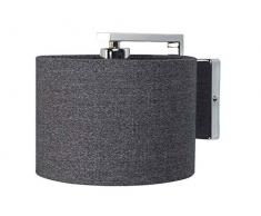 Mathias IAP3755015 Applique Murale, Métal, E14, Chrome/Gris, L24-H16 cm