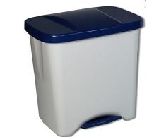 Denox 24160.415 Poubelle à Pédale Ãcologique, 50 L, Bleu, Polypropylène, Unique