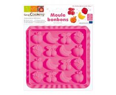 ScrapCooking 6721 Moule Silicone Bonbons-Fruits, Rose, 15,5 x 15,5 x 1 cm
