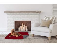 Double-face coussin pour chien 60x100cm Bordeaux/Gris foncÃ©