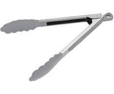 Fackelmann 41118 Pince barbecue, pince multifonctions, pince de cuisine, pince Ã spaghettis, Acier Inoxydable, Noir, 34 x 7,9 x 3,5 cm