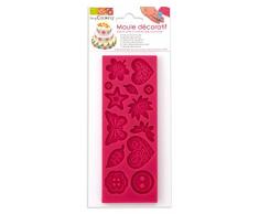 Scrapcooking 3431 DÃ©co Moule Pate Silicone Rose 21,7 x 9,5 x 0,8 cm