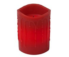 Star 068-64 Wax Bougie avec Cire à DEL 0,06 W Rouge 10 x 7,8 x 7,8 cm