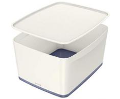 Leitz 52161051 Boîte de Rangement avec Couvercle, Bleu Glace, 38,5 x 31,8 x 19,8 cm