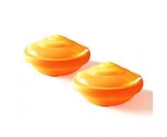 Charles Viancin Papillote Coquillage rÃ©cipient pour Cuisson Ã Vapeur, Silicone, Orange, 2Â unitÃ©s