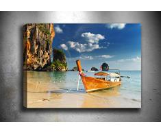 Bonamaison Peinture sur toile, multicolore, 30 x 40 cm - Conçu et fabriqué en Turquie