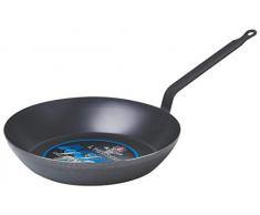 De Buyer - 5020.32 - Poêle en tôle bleue, coupe lyonnaise - Diamètre 32